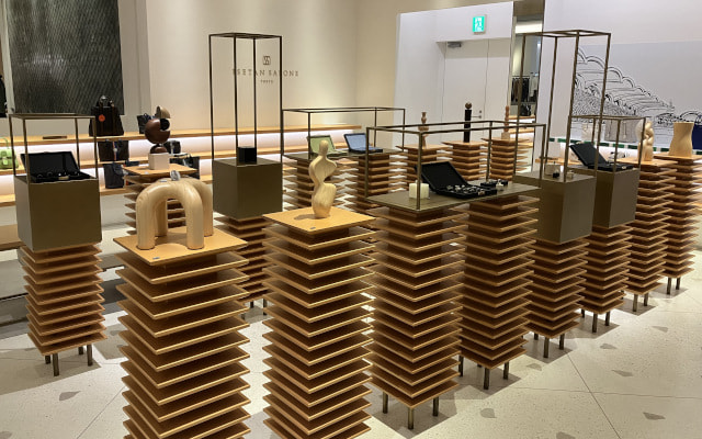 イセタンサローネでキイノクス アップサイクルアートを展示中